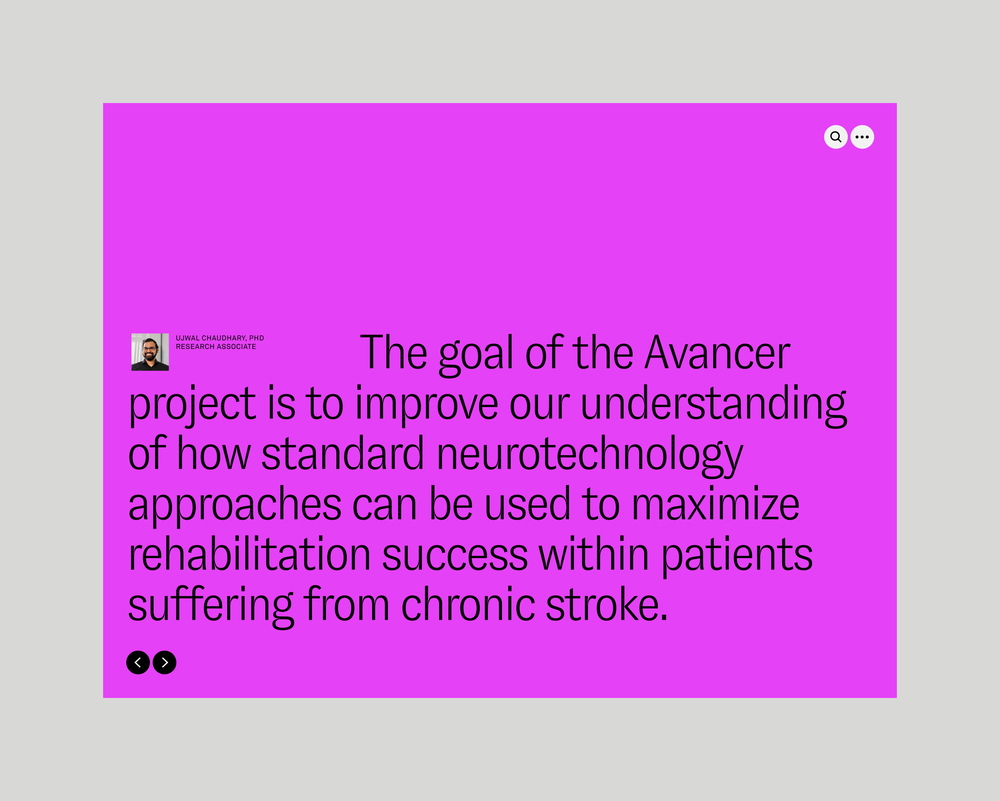 Wyss center quote tablet