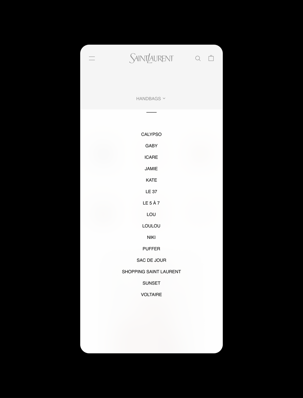 Ysl 03b plp bags filter