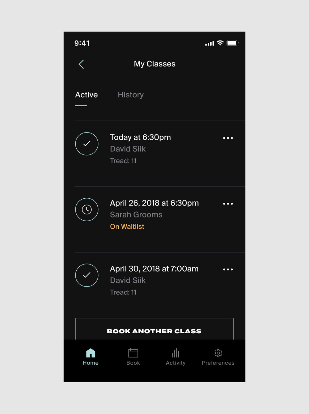 Precision run 10e my classes app