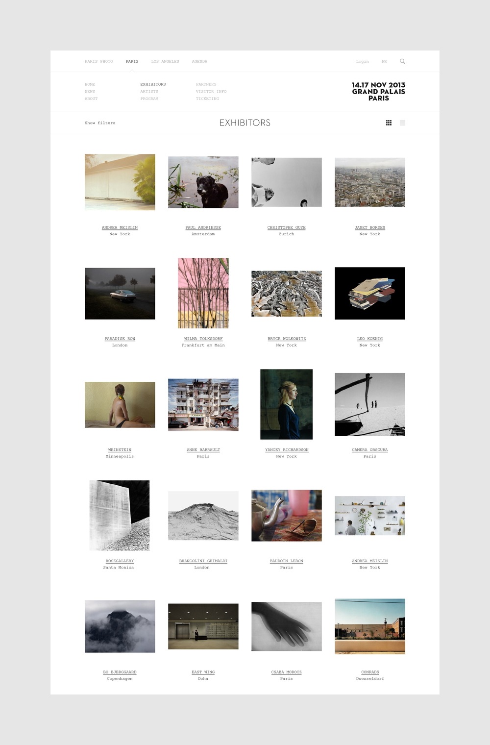 Parisphoto 03 exhibitors